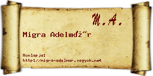 Migra Adelmár névjegykártya